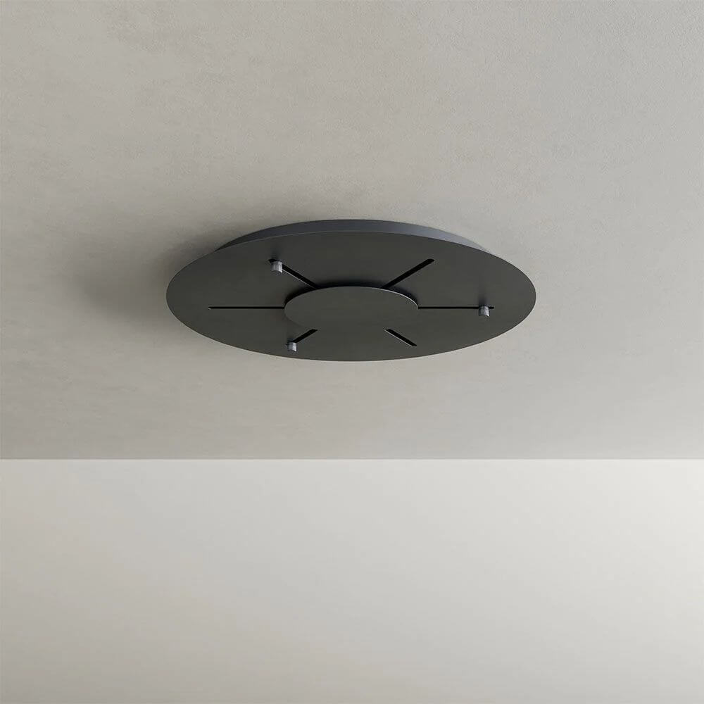 s.luce Belluna Galerieleuchte 5-flammig Ø 60cm Baldachin Deckenmontage mit modernem Design