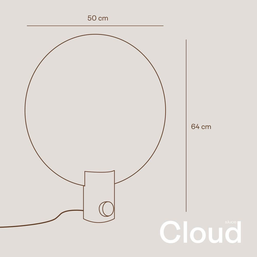 s.luce Cloud bordlampe med drejekontakt