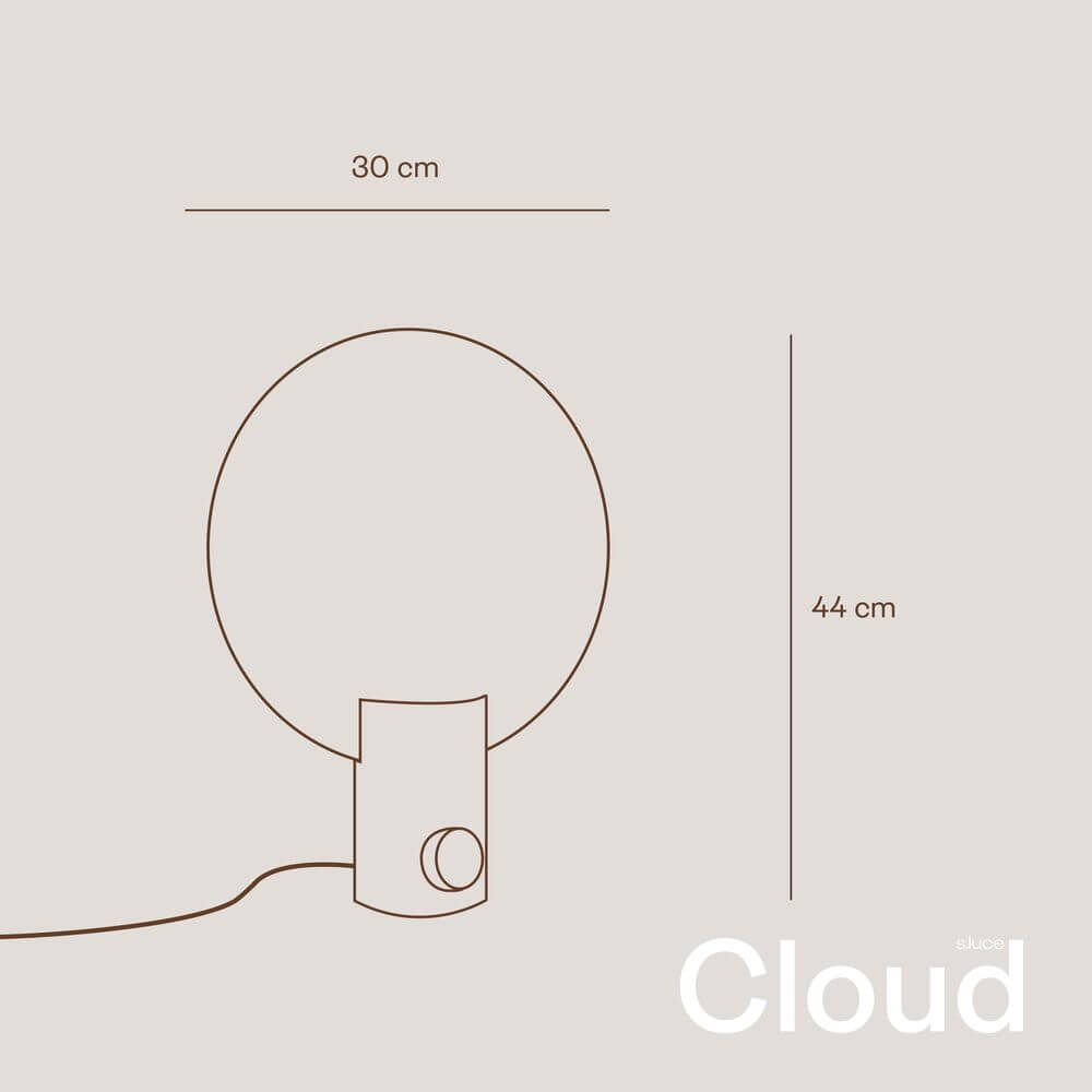 s.luce Cloud bordlampe med drejekontakt