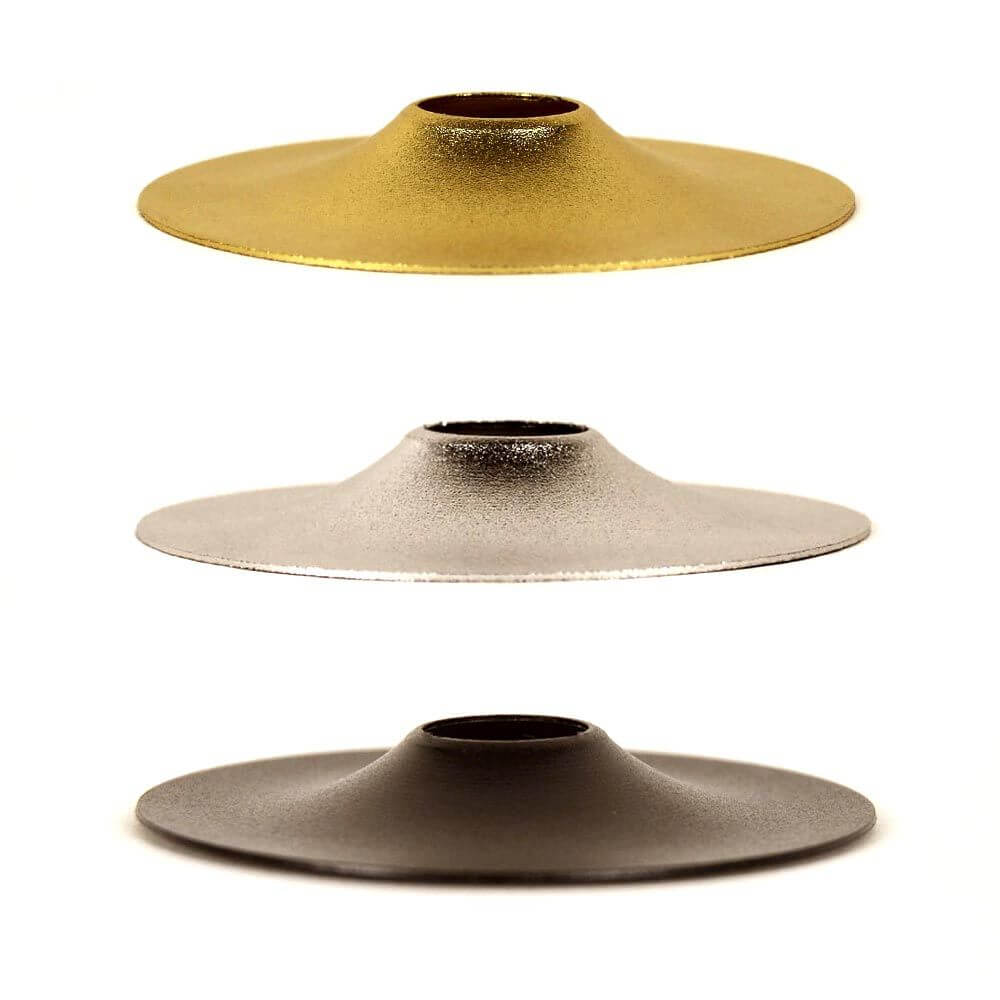 s.luce Cover in gold, silver, and black for Beam LED wall or ceiling light, stylish cover plate.