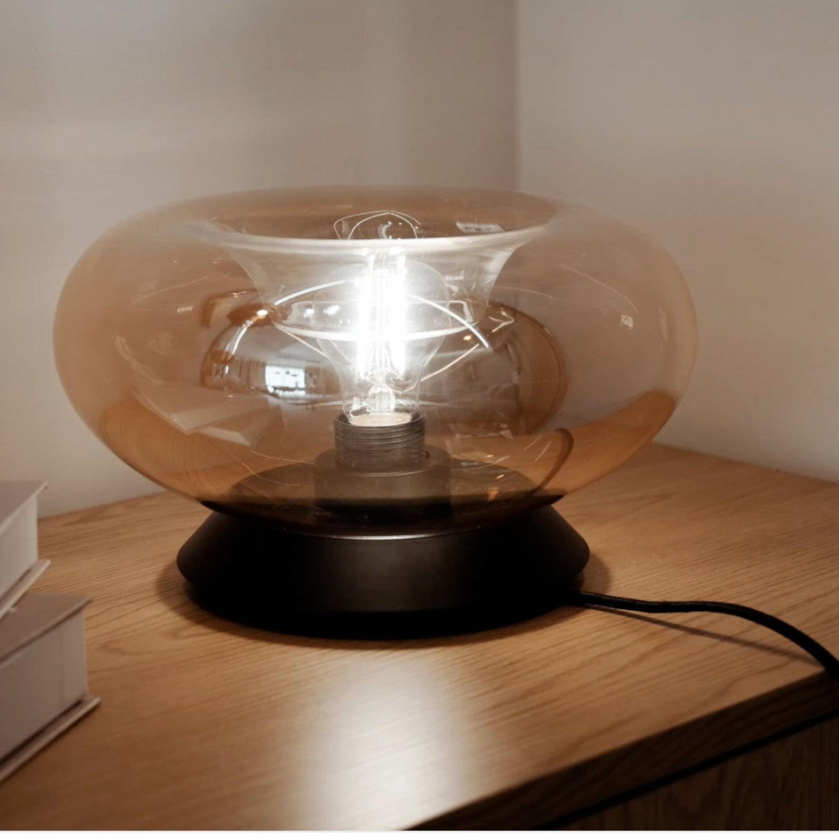 s.luce Designerska szklana lampa stołowa Cruet E27 z włącznikiem