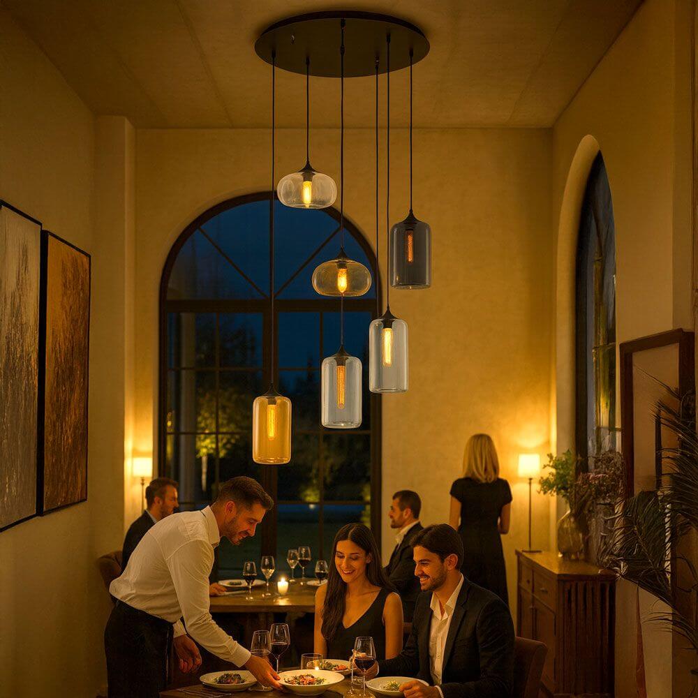 s.luce Szklana lampa wisząca Cruet Up & Low