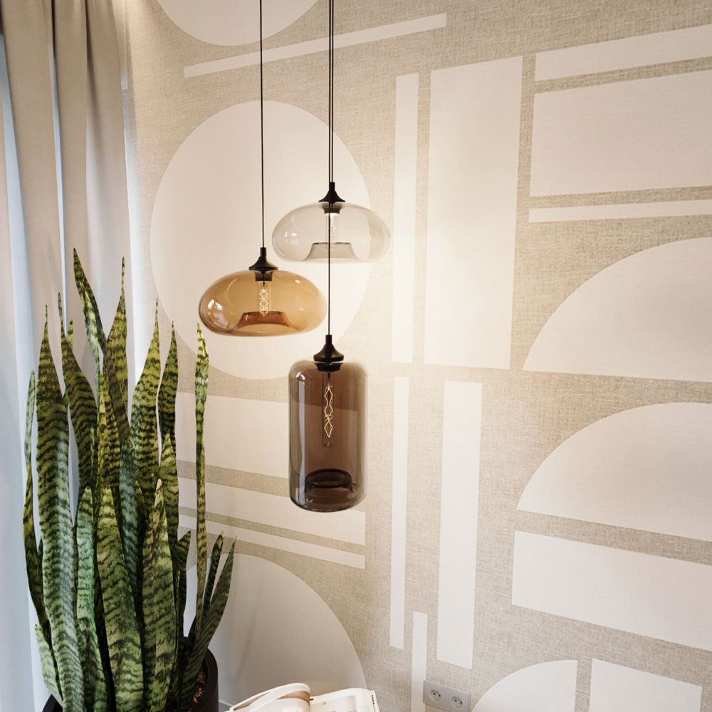 s.luce Cruet lampada a sospensione multipla in vetro a 3 o 5 luci