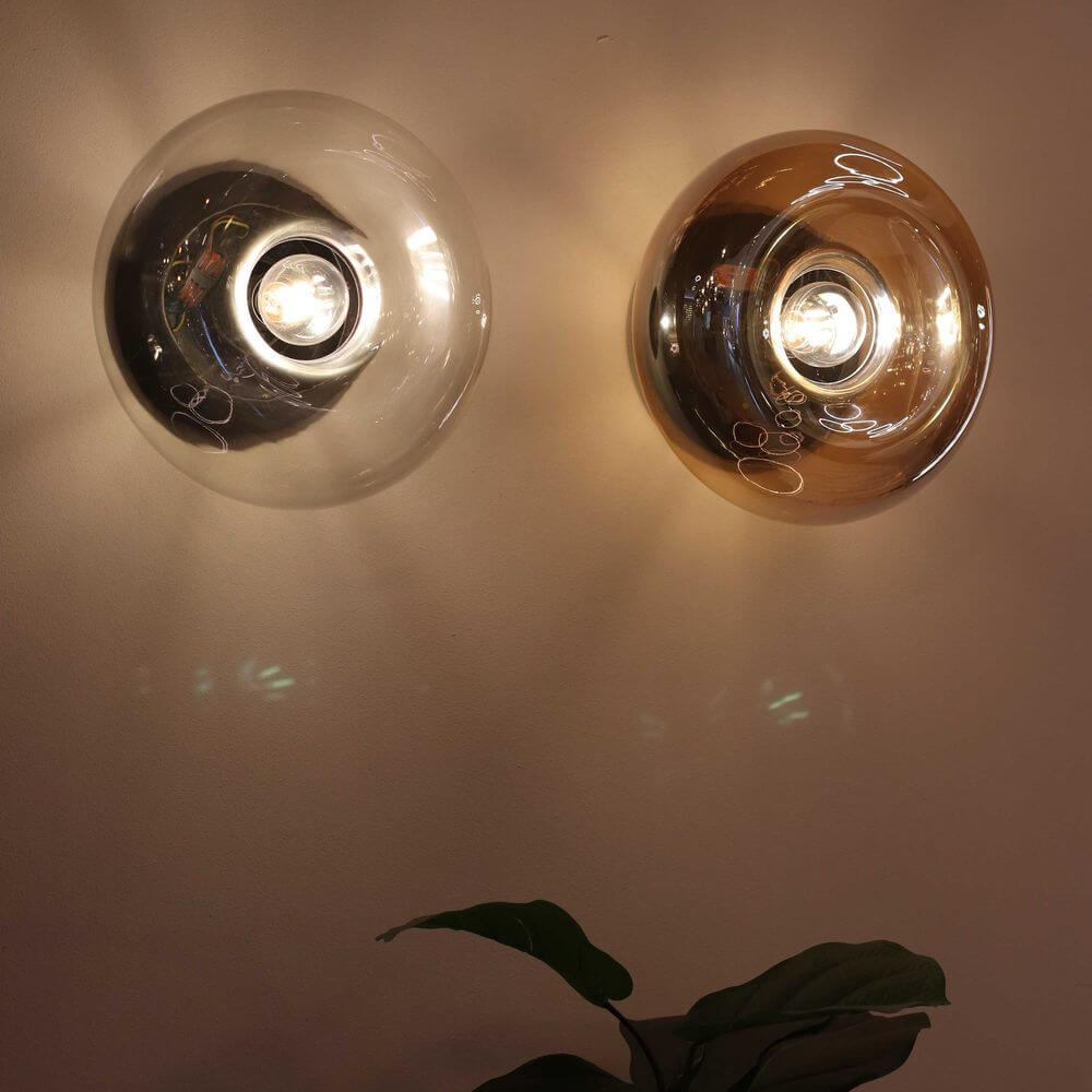 s.luce Cruet Glas Wand- und Deckenleuchte Up & Low in zwei Farben an der Wand