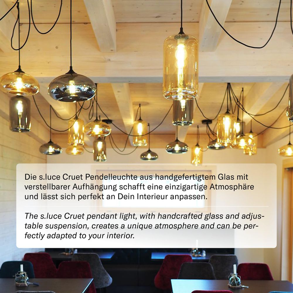 s.luce Lámpara colgante Cruet multillama