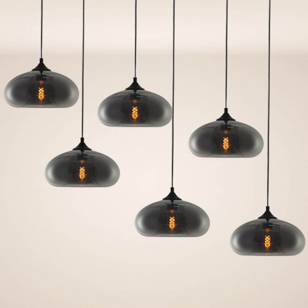 s.luce Lampa wisząca Cruet z wieloma źródłami światła w nowoczesnym designie, czarna, elegancka i ponadczasowa.