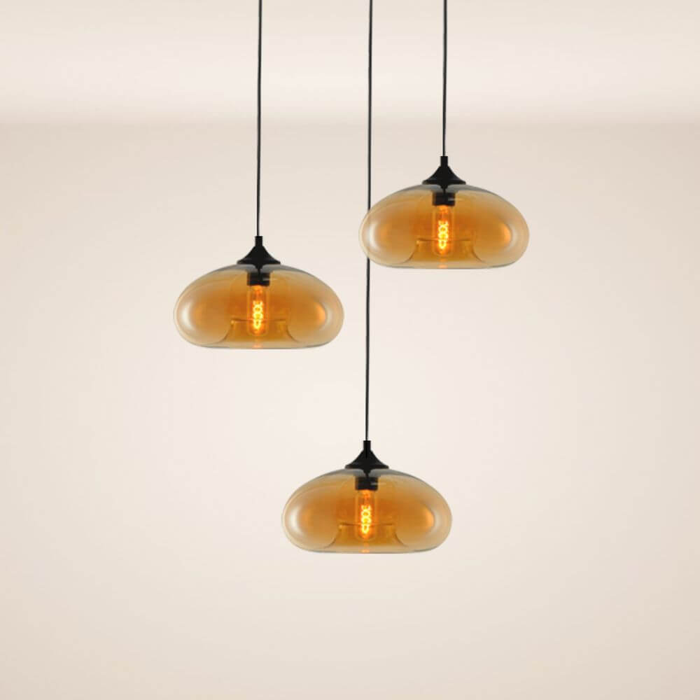 s.luce Lampa wisząca Cruet z wieloma źródłami światła w nowoczesnym designie z ciepłymi odcieniami kolorów.