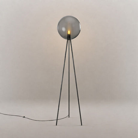 s.luce Dreibein-Stehleuchte Orb Tripod 160cm mit Glaskugel in modernem Design