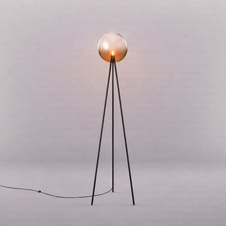 s.luce Dreibein-Stehleuchte Orb Tripod 160cm mit Glaskugel als stilvolle Beleuchtung für jedes Zuhause