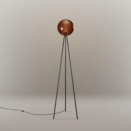 s.luce Dreibein-Stehleuchte Orb Tripod 160cm mit Glaskugel in modernem Design