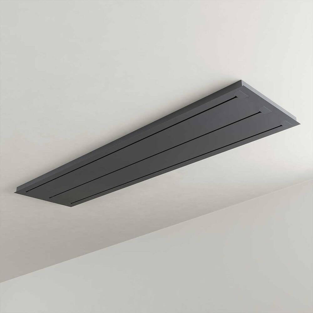 s.luce Echos Esstischleuchte 8-flammig 200cm 3-reihig Ø 25cm moderne Deckenleuchte in Schwarz