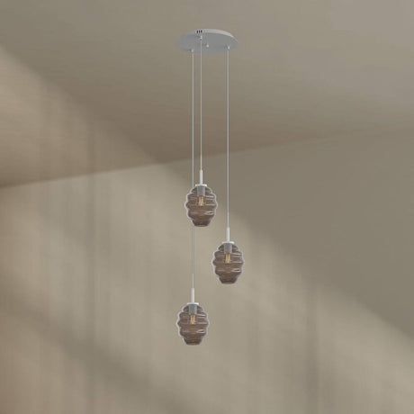 s.luce Echos Galerieleuchte 3-flammig Ø 40cm Baldachin Ø 18cm
