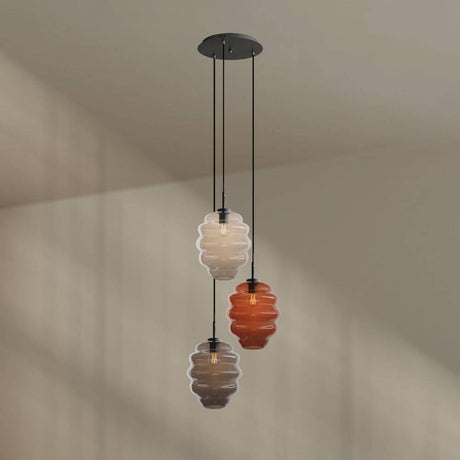 s.luce Echos Galerieleuchte 3-flammig Ø 40cm Baldachin Ø 25cm