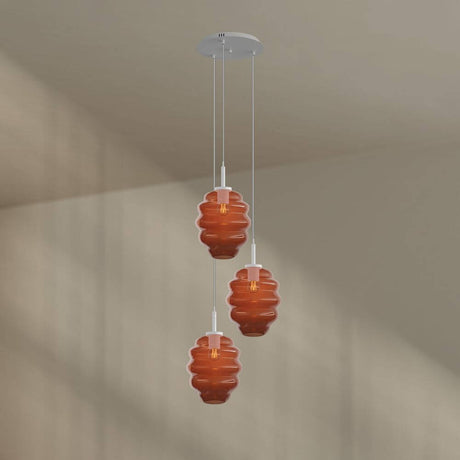 s.luce Echos Galerieleuchte 3-flammig Ø 40cm Baldachin Ø 25cm