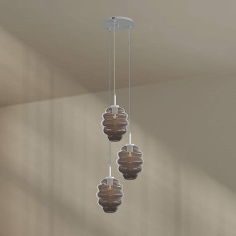 s.luce Echos Galerieleuchte 3-flammig Ø 40cm Baldachin Ø 25cm