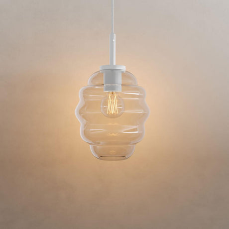 s.luce Echos Glas Galerie-Pendelleuchte Aufhängung 500cm Weiß in elegantem Design mit ovalem Glas und warmem Licht.