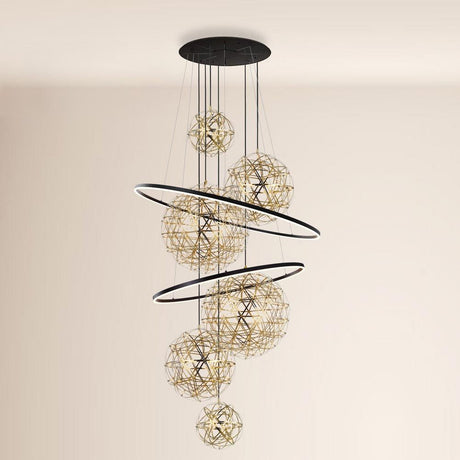 s.luce Galleria luminosa Fusion XXL Anello a 8 luci LED