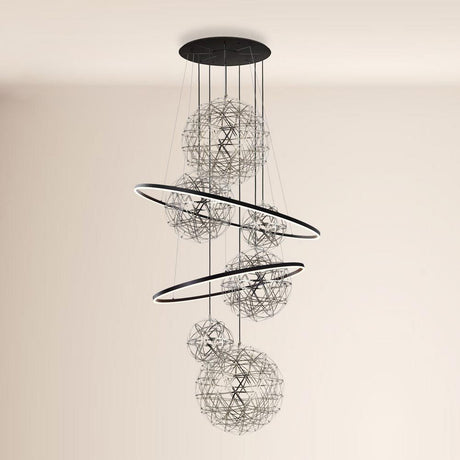 s.luce Galleria luminosa Fusion XXL Anello a 8 luci LED