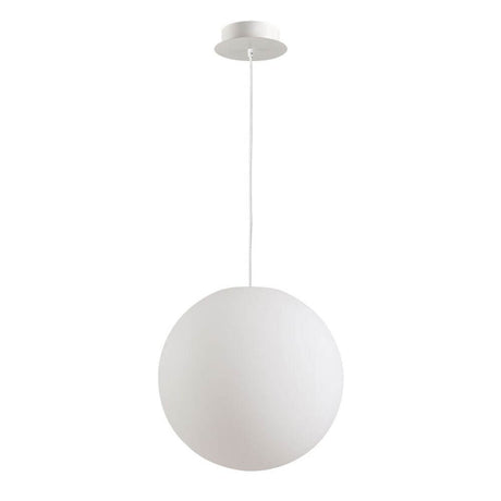 s.luce Globe Hänge-Kugellampe für Innen & Außen IP54 in minimalistischem Design, weiße, matte Kugellampe.