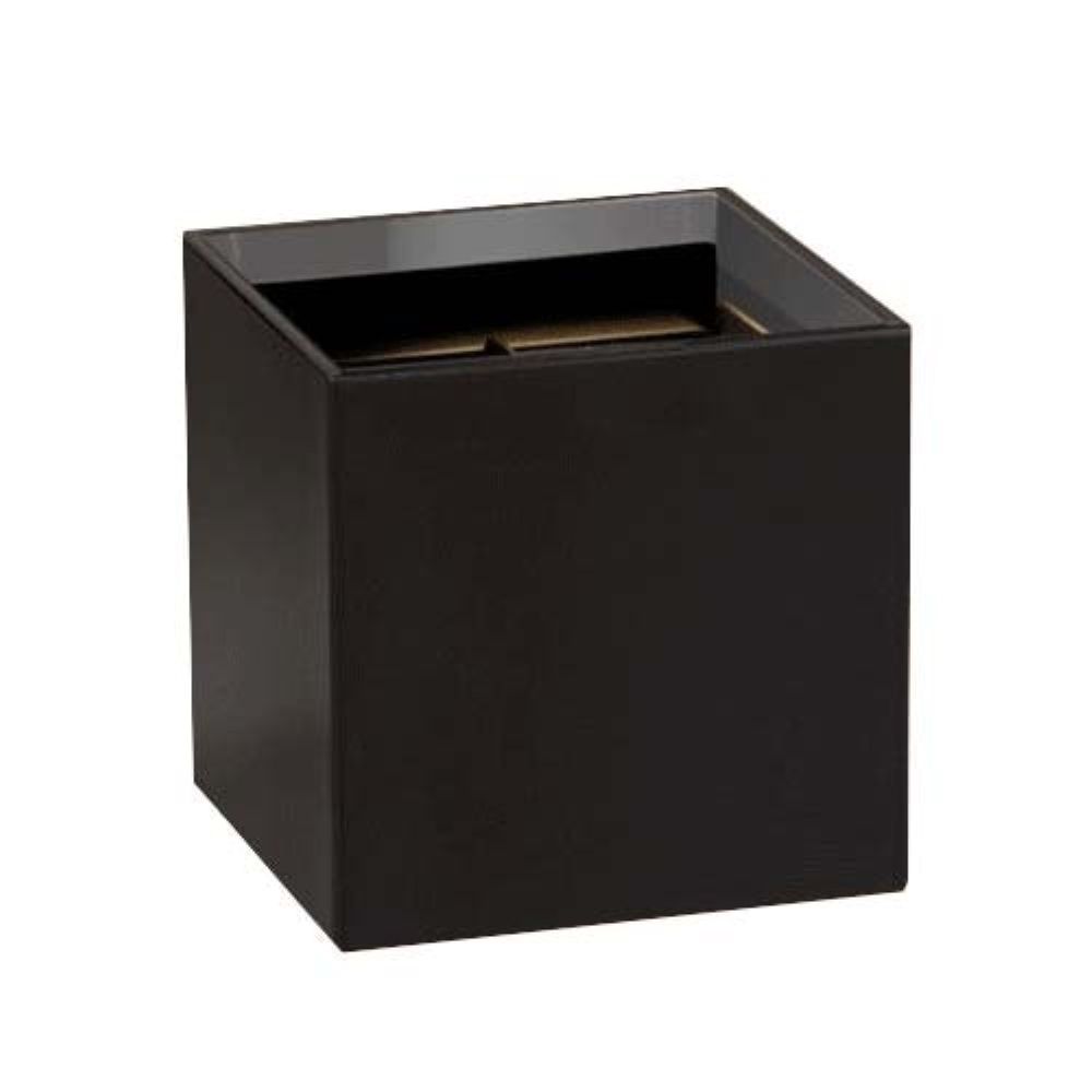Schwarze quadratische Abdeckung für Ixa Wandleuchte, modernes Design für individuelle Anpassung.