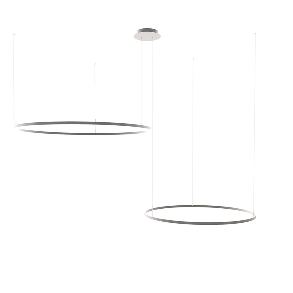 s.luce LED Suspension Ring à 2 lampes excentrée dans une version au design moderne.