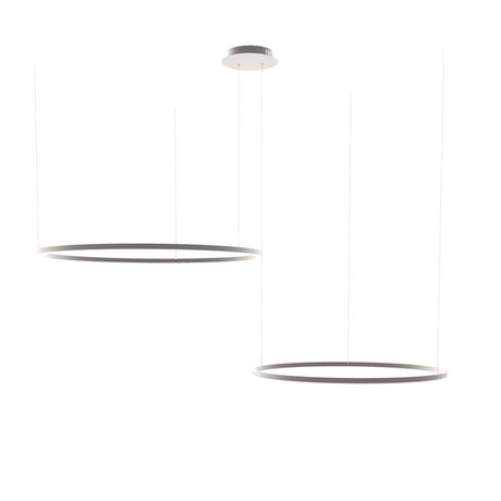 s.luce Lampada a sospensione ad anello LED a 2 luci eccentriche