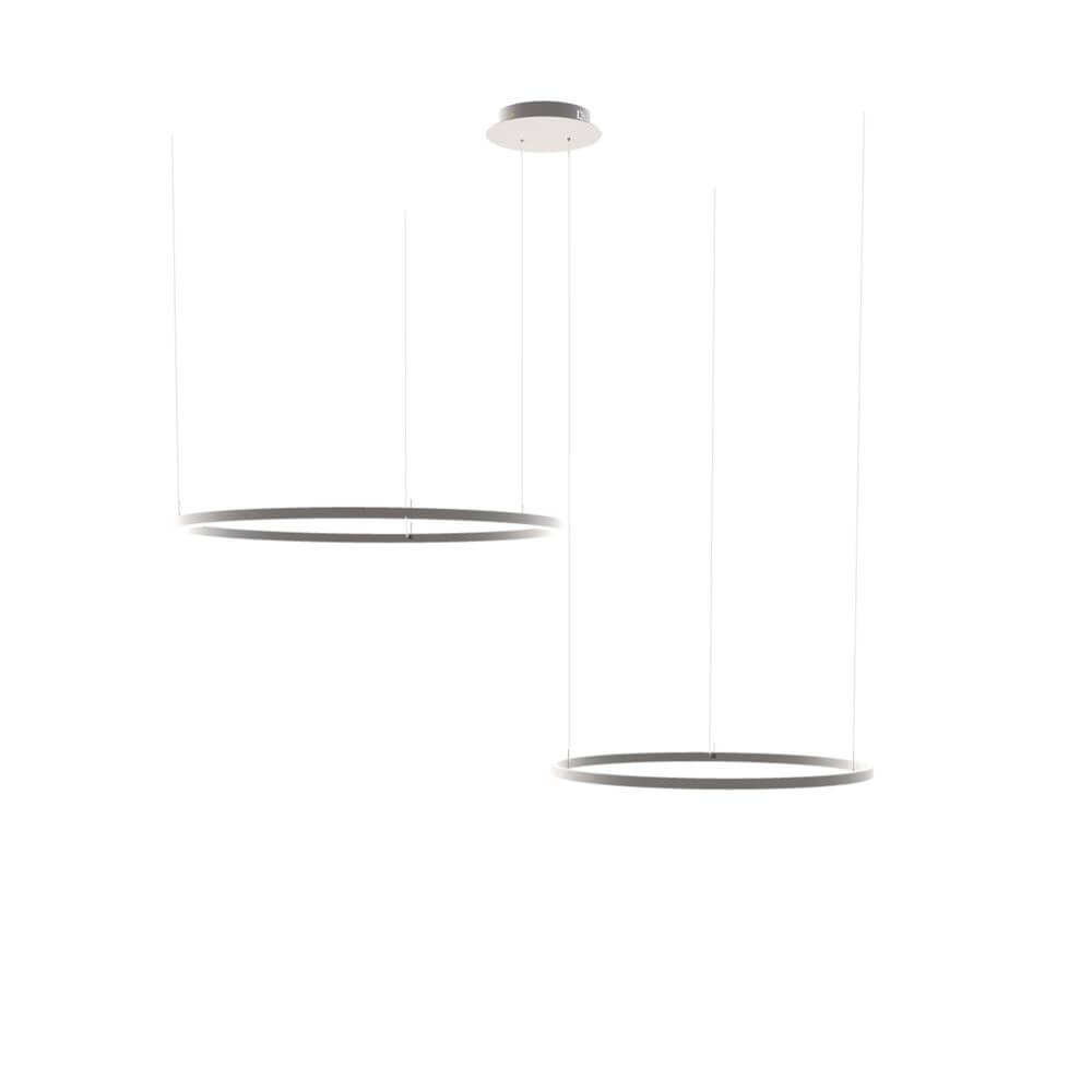 s.luce LED Suspension Ring à 2 lampes excentrée dans un design moderne pour un éclairage élégant.