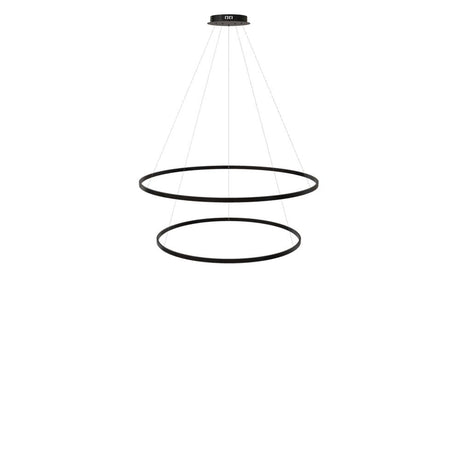 s.luce Lampada a sospensione ad anello LED a 2 luci centrica