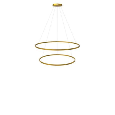 s.luce Lampada a sospensione ad anello LED a 2 luci centrica