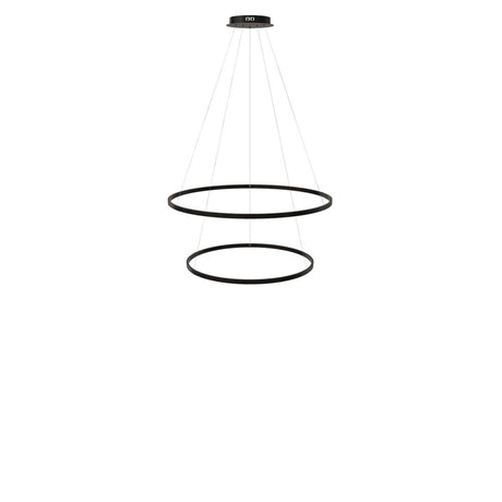 s.luce Lampada a sospensione ad anello LED a 2 luci centrica
