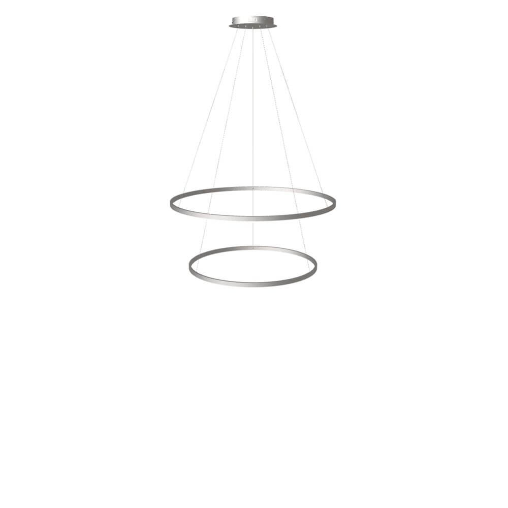 s.luce LED Ring Hängeleuchte 2-flammig Zentrisch in modernem Design mit zwei Ringen.
