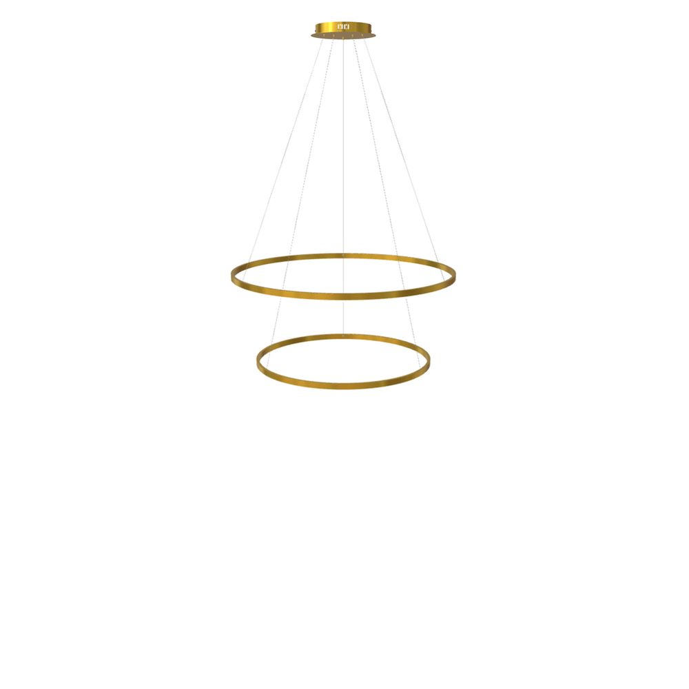 s.luce LED Ring Hängeleuchte 2-flammig Zentrisch in elegantem Design mit zwei Ringen für modernes Wohnen