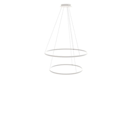 s.luce Lampada a sospensione ad anello LED a 2 luci centrica