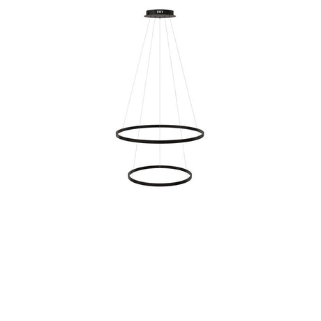 s.luce Lampada a sospensione ad anello LED a 2 luci centrica