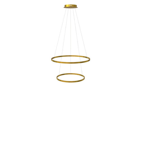s.luce Lampada a sospensione ad anello LED a 2 luci centrica