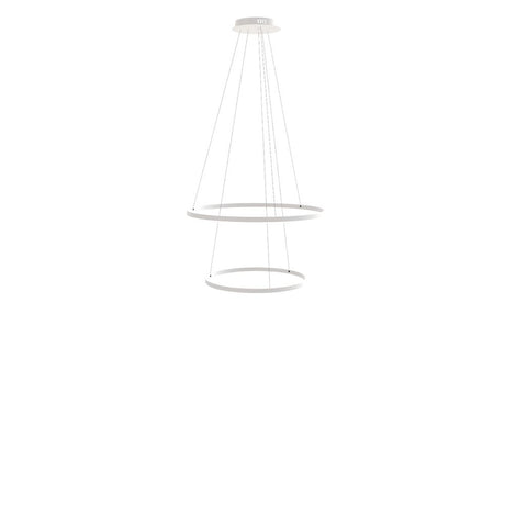 s.luce Lampada a sospensione ad anello LED a 2 luci centrica