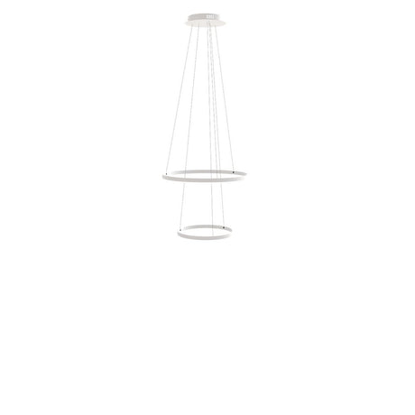 s.luce Lampada a sospensione ad anello LED a 2 luci centrica