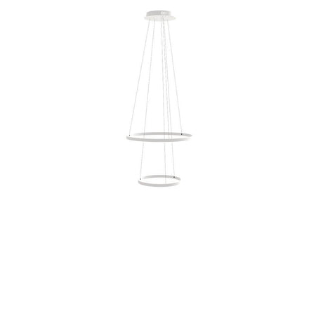 s.luce LED Ring Hängeleuchte 2-flammig Zentrisch in modernem Design mit zwei Ringen, ideal für stilvolle Raumbeleuchtung.