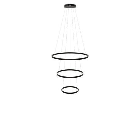 s.luce Lampada a sospensione ad anello LED a 3 luci centrica