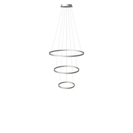 s.luce Lampada a sospensione ad anello LED a 3 luci centrica