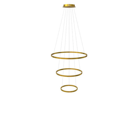 s.luce Lampada a sospensione ad anello LED a 3 luci centrica