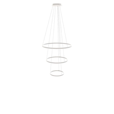 s.luce Lampada a sospensione ad anello LED a 3 luci centrica