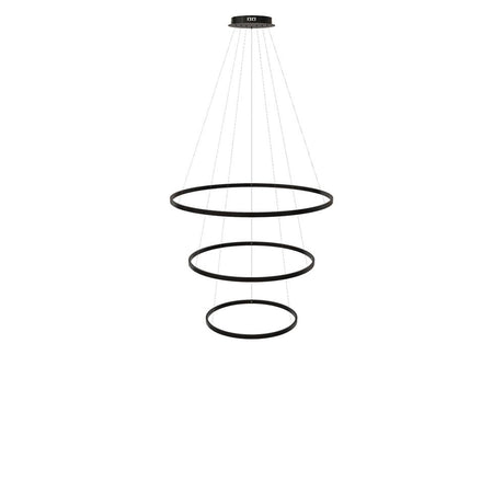 s.luce Lampada a sospensione ad anello LED a 3 luci centrica