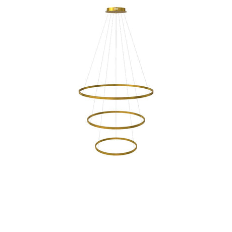s.luce Lampada a sospensione ad anello LED a 3 luci centrica