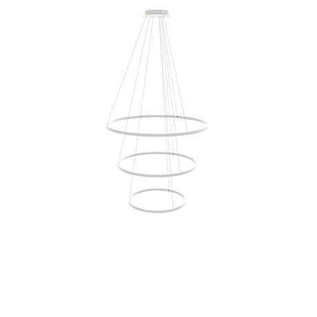 s.luce LED Ring Hängeleuchte 3-flammig Zentrisch mit drei Ringen in elegantem Design.