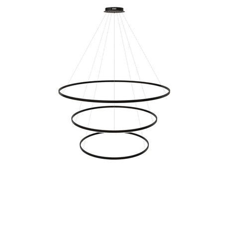 s.luce Lampada a sospensione ad anello LED a 3 luci centrica