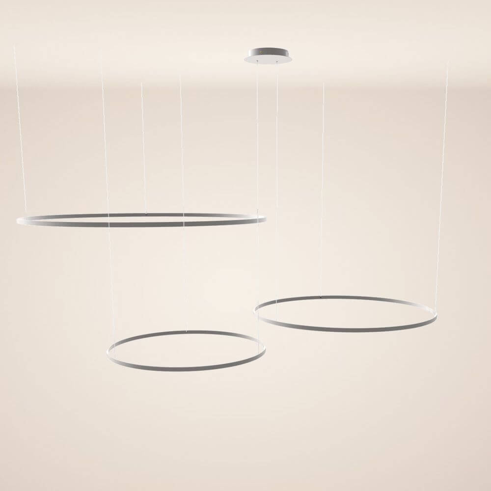 s.luce Lámpara colgante LED de anillo excéntrico de 3 luces