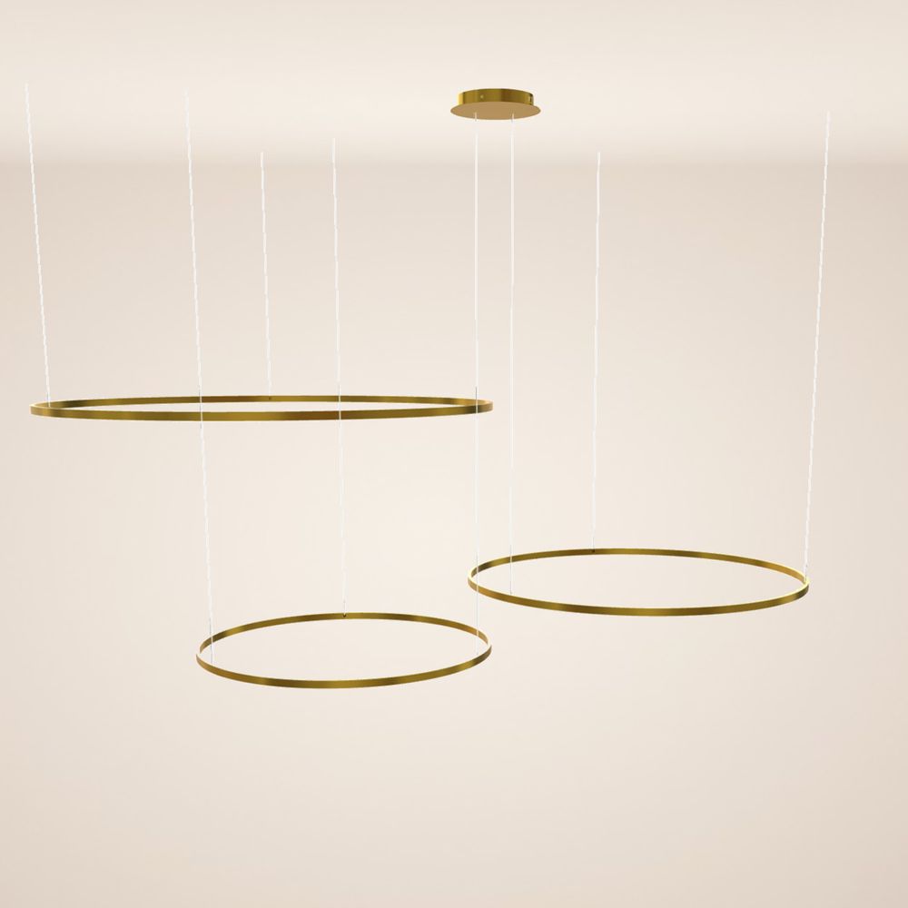 s.luce Lámpara colgante LED de anillo excéntrico de 3 luces