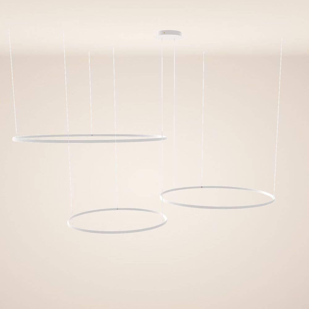 s.luce Lámpara colgante LED de anillo excéntrico de 3 luces