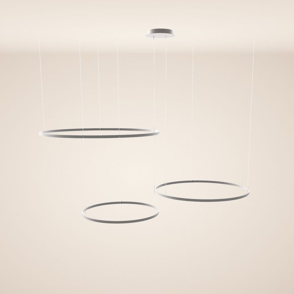 s.luce Lámpara colgante LED de anillo excéntrico de 3 luces